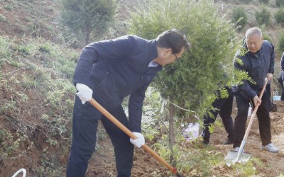 “3˙12”：陕西省林业局机关干部来我园开展义植树